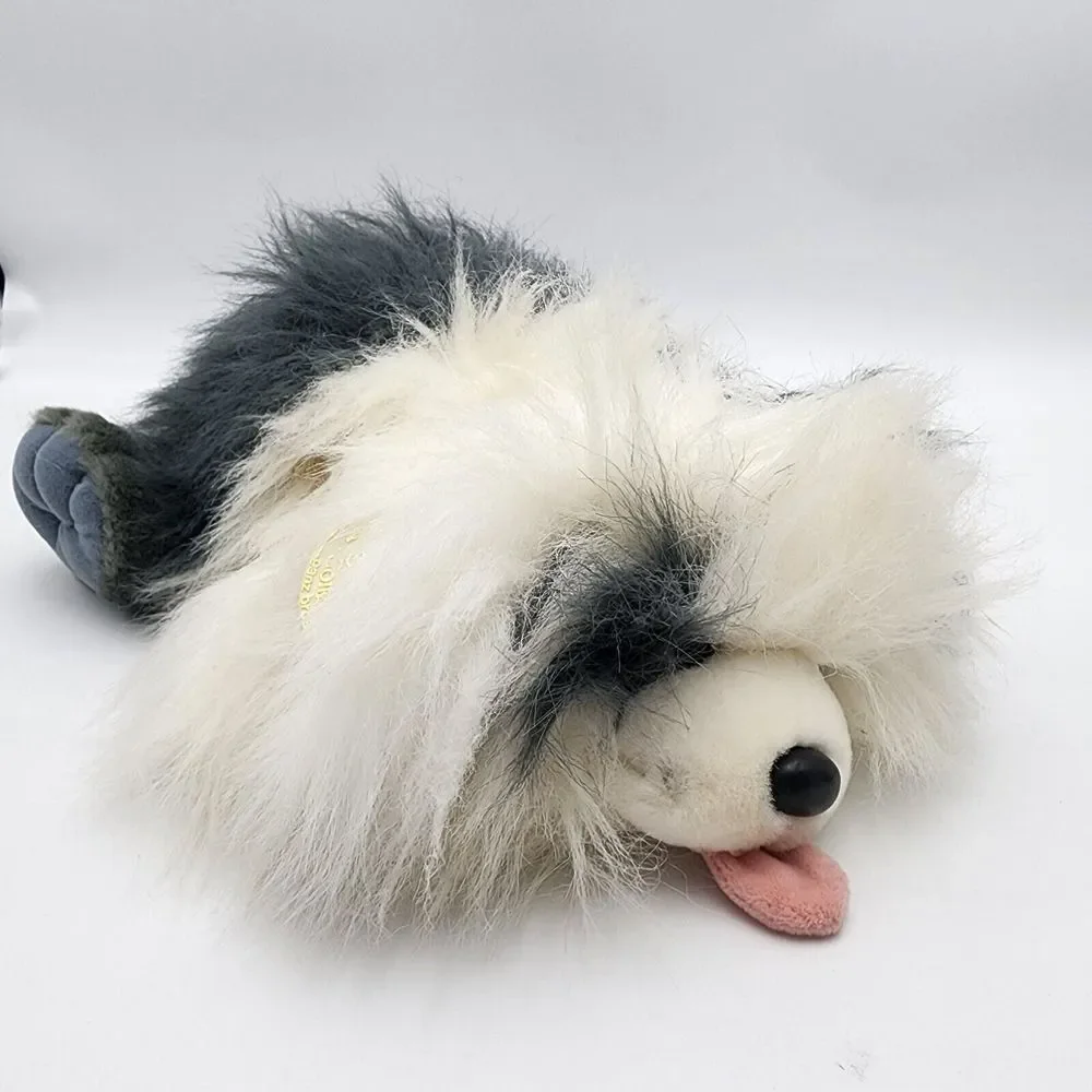 Vintage SHEEP DOG‎ Ganz Heritage Collection GOOGLES White Gray Plush 16